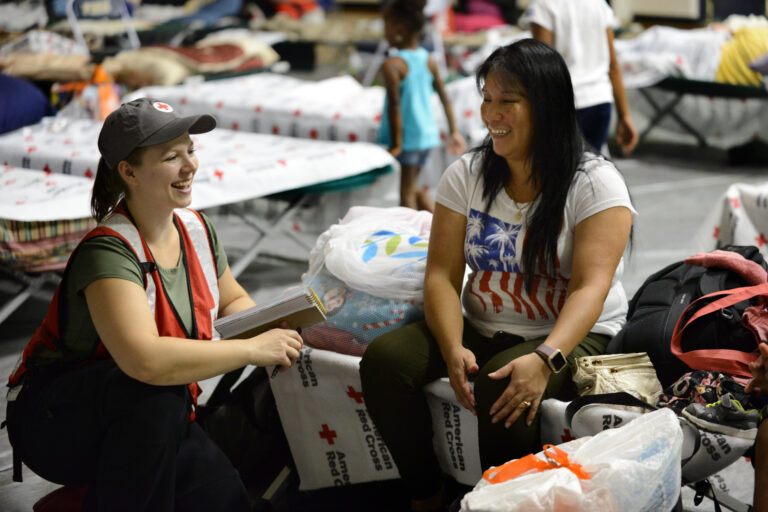 Hurricane Shelter Worker