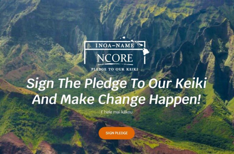 NCORE Pledge To Our Keiki Booth